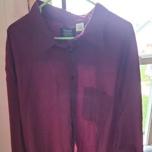 Mens Edwards dress shirt size 5xl burgundy